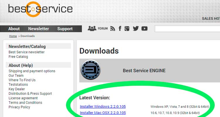 Instala Best Service Engine, paso 1