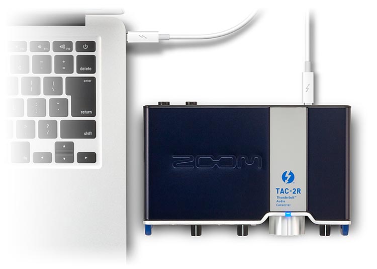 Zoom TAC-2R, conexión con Apple Mac