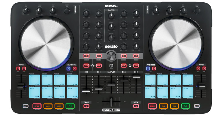 Reloop Beatmix 4 mk2, controlador DJ actualizado de cuatro canales para Serato