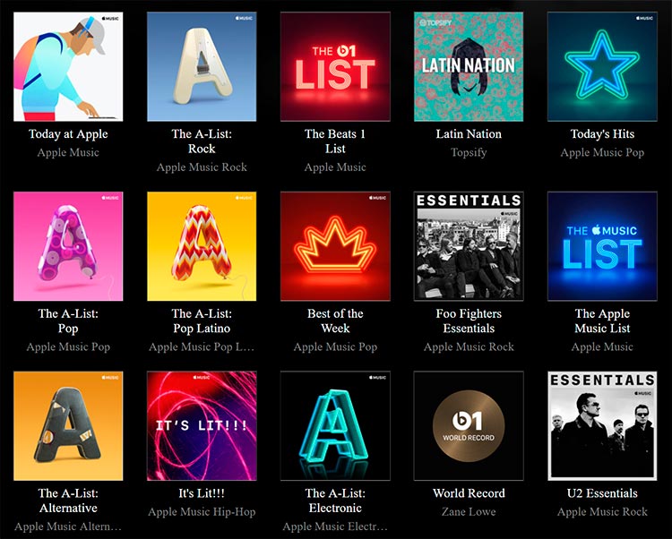 Algunas playlists de Apple Music: diversidad, exploración, pero disfrute ante todo