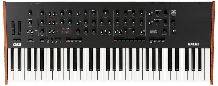 Con su teclado 'Natural Touch' de cinco octavas y 16 voces, Korg Prologue 16 es la máxima expresión analógico-híbrida de Korg para 2018