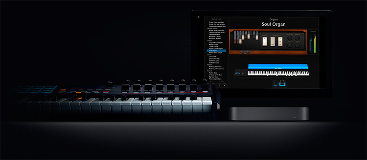Mac mini 2018 ejecutando software musical