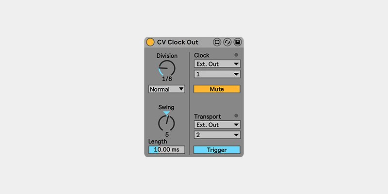 'CV Clock Out' en el repertorio de herramientas incluidas en Ableton CV Tools