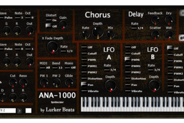 ANA-1000 es un sintetizador gratis VST / AU de inspiración analógica, "sencillo aunque efectivo"