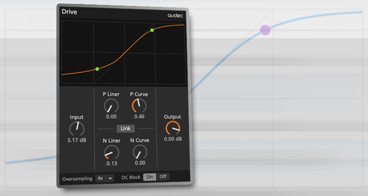 VST3 / AU gratis: Audec Drive es un flexible modelador de onda para modificar tus sonidos
