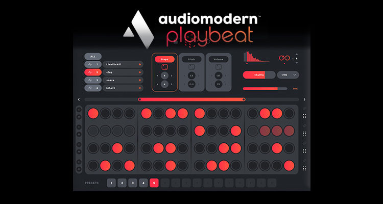 AudioModern Playbeat : El plugin generador de ritmos aleatorios y patrones infinitos