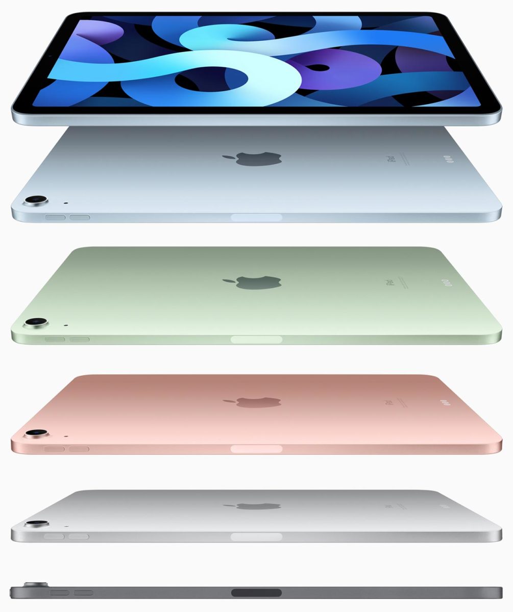 iPad Air 2020 -los colores disponibles, cinco en total