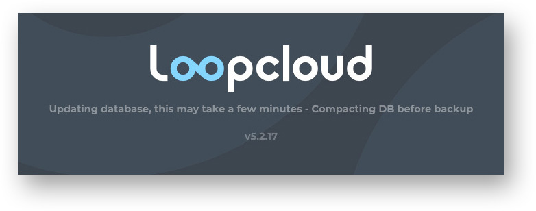 El proceso automático de actualización a Loopcloud 5.2 visto en progreso