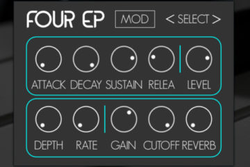 El piano virtual gratis Four EP te regala sonidos eléctricos creados mediante síntesis aditiva y FM