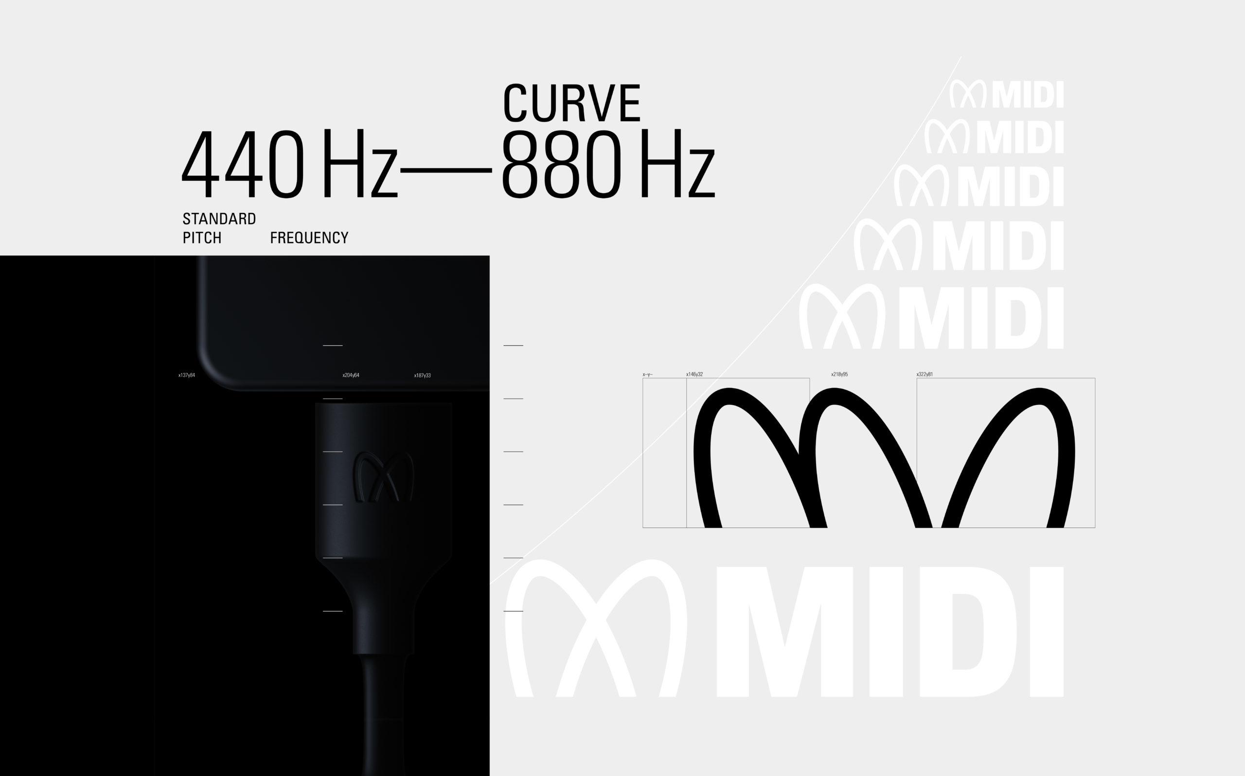 Justificaciones de diseño del logo de MIDI 2.0: Frecuencias y formas musicales