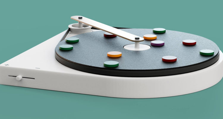 Playtronica Orbita es un plato giradiscos que funciona como un secuenciador MIDI tangible