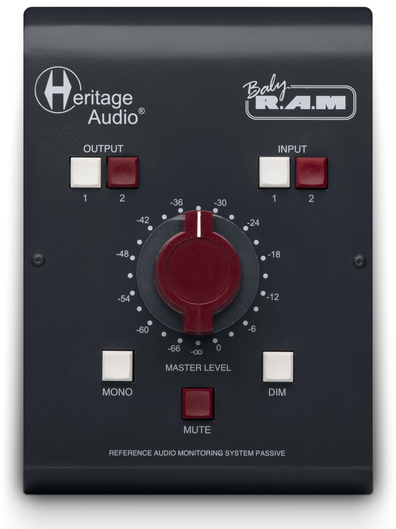 Heritage Audio Baby RAM, controlador pasivo de monitores -panel frontal