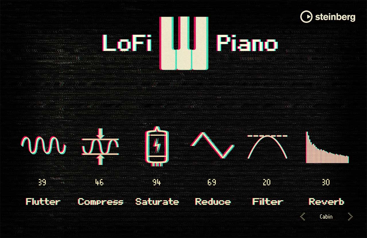 Panel gráfico de Steinberg LoFi Piano