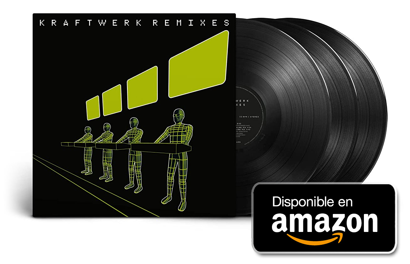 La versión con vinilos en negro de Kraftwerk Remixes, disponible en prepedido desde Amazon