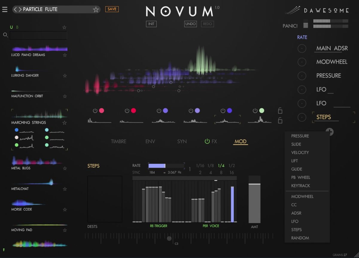 Variedad y flexibilidad en las fuentes de modulación de NOVUM