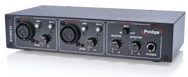 Interface USB para grabación de audio Prodipe Studio 22 Pro 