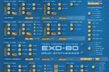 EXD-80 es un sinte gratuito VST de baterías y percusión para Windows