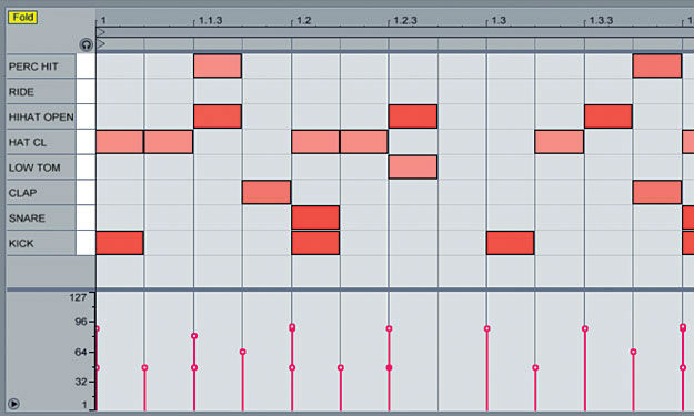 Usa el editor específico de beats de tu secuenciador para crear tus ritmos