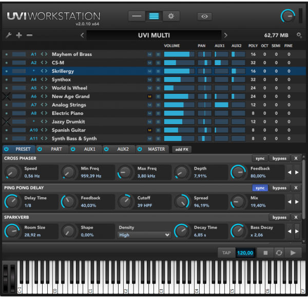  UVI espera que su gratuito Workstation te anime a comprar algunas de sus librerías de sonidos 
