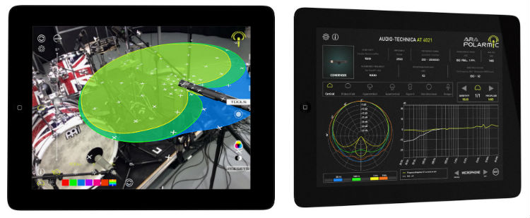 Vista de patrón polar y la base de datos de Arapolarmic en iPad