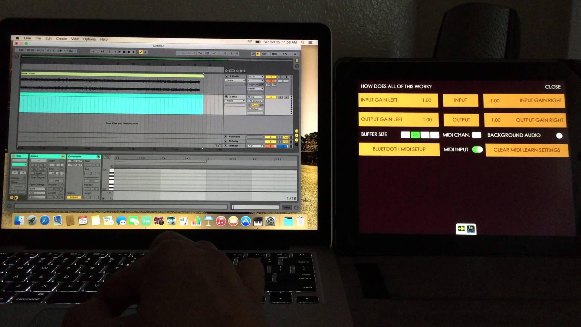 MIDI Bluetooth con Ableton Live, iOS 8 y OS X Yosemite