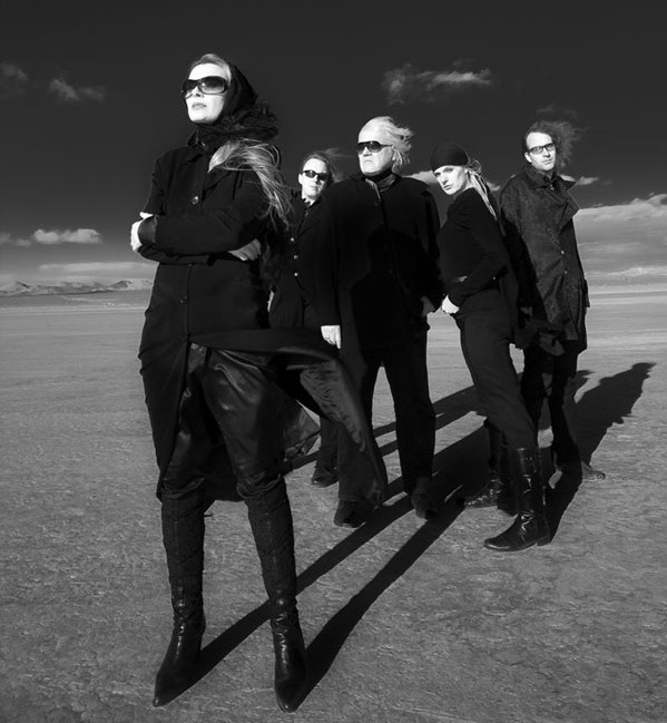 Edgar Froese con sus compañeros en la última formación de Tangerine Dream