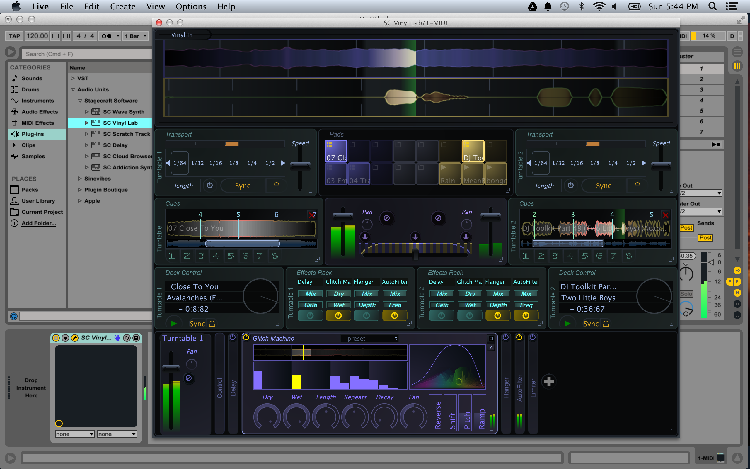 Vinyl Lab: scratching sobre Ableton Live en Mac