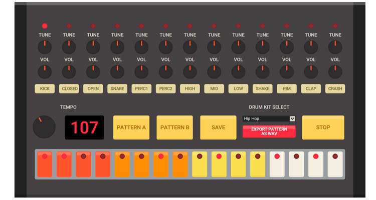 Caja de ritmos online para crear beats con tu navegador
