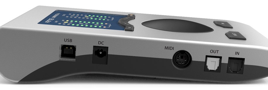RME Babyface Pro, vista lateral USB/ MIDI/ SPDIF