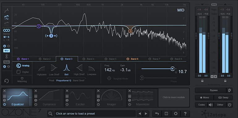 iZotope, what is midside processing