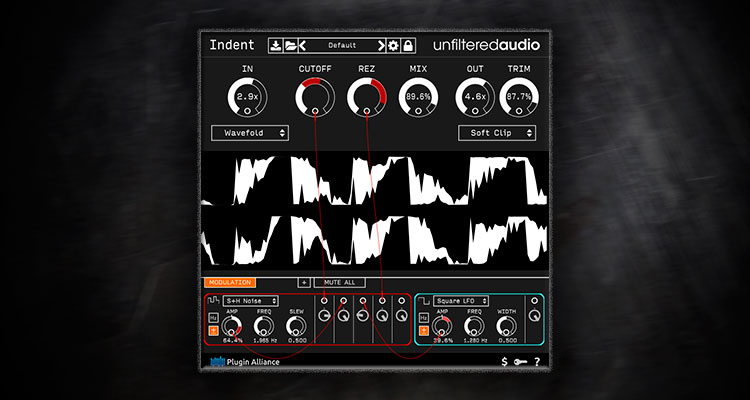 Unfiltered Audio Indent: filtro y saturador AU/ VST gratis, sólo por tiempo muy limitado