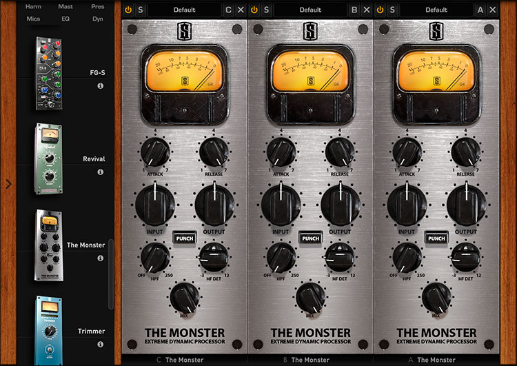 Compresión extrema: Tres instancias del compresor dinámico Slate Digital The Monster
