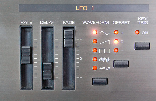 Sección 'LFO#1' del sintetizador clásico Roland JD-800