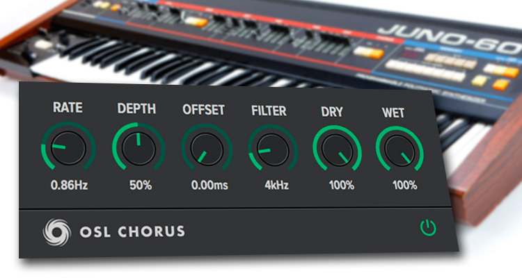 Genera efectos de lujo con OSL Chorus, un plugin VST/AU basado en la sección de chorus de Roland Juno 60