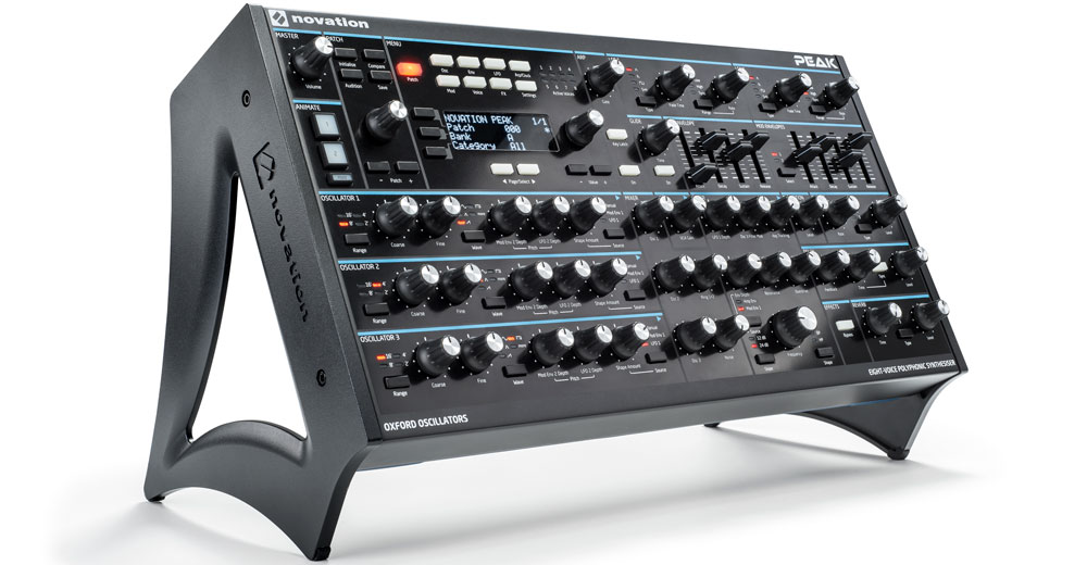 Novation Peak, sintetizador polifónico híbrido de ocho voces con tres osciladores NCO