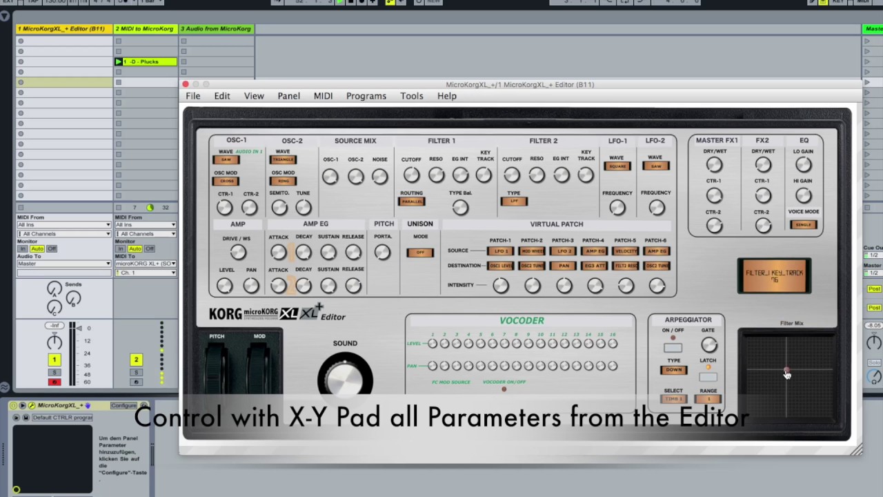 microKORG XL y XL+, nuevo editor MIDI en forma de plugin VST/AU y programa independiente PC/Mac