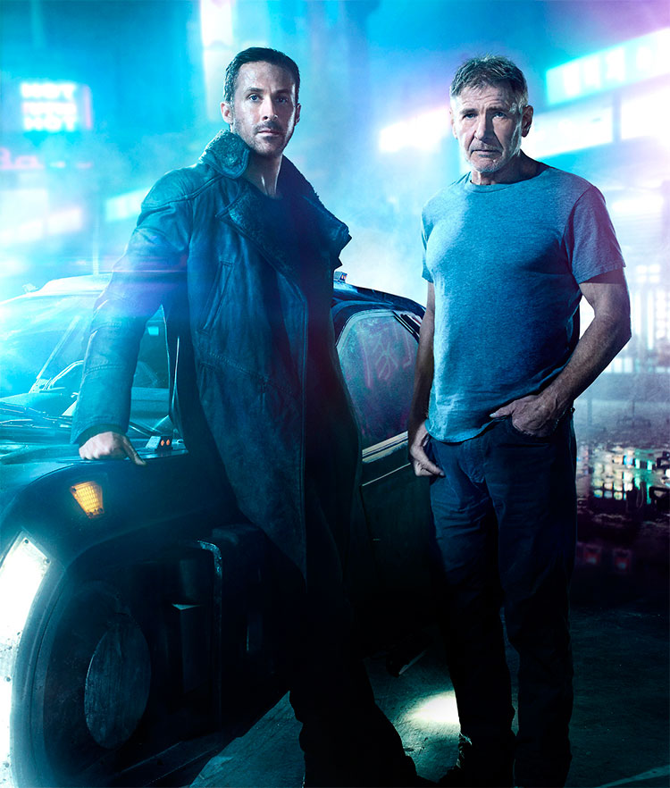 El Oficial K y Rick Deckard (Ryan Gosling y Harrison Ford) protagonizan Blade Runner 2049