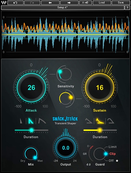 Smack Attack te facilita separar y modificar como desees la envolvente de amplitud de una señal, y lo hace sin afectar en absoluto al resto de características determinantes del sonido