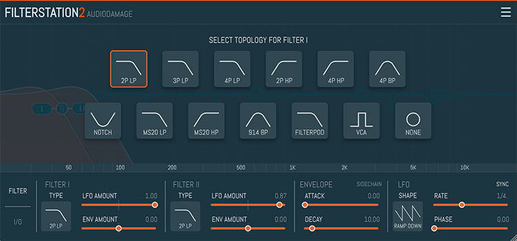 Variedad: las respuestas posibles en Audio Damage Filterstation2