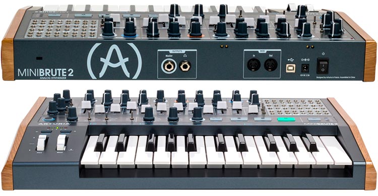 Arturia MiniBrute 2, por delante y por detrás