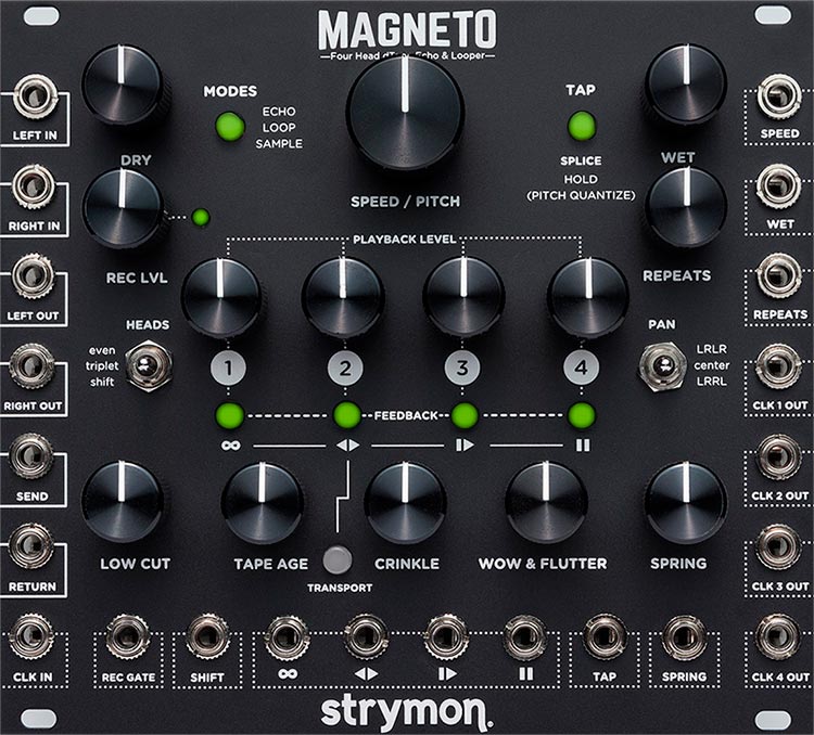 Strymon Magneto ofrece claridad, posibilidades, flexibilidad de conexión CV
