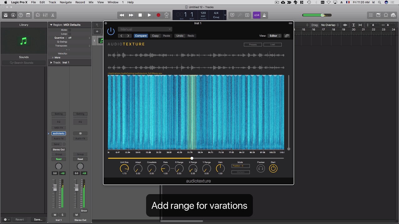 El plugin AudioTexture origina un "sonido infinito" partiendo de una sola muestra