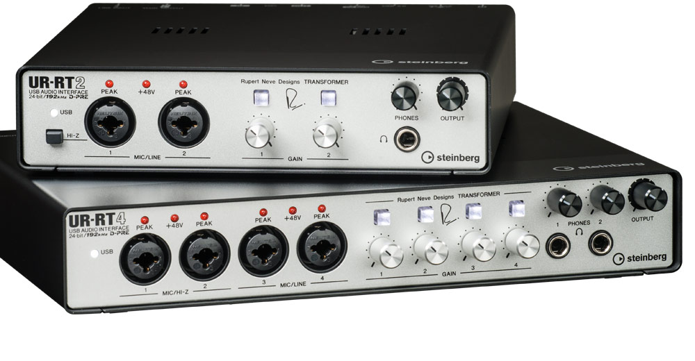 Los interfaces de audio Steinberg UR-RT2 y UR-RT4 incluyen tecnología de Rupert Neve Designs