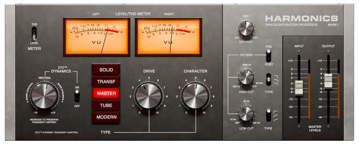 Una vez más, en Softube Harmonics Analog Saturation volvemos a sentir el extraordinario mimo al detalle propio de la marca