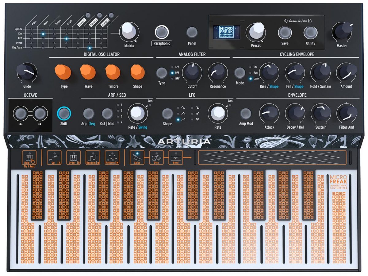 Arturia MicroFreak es claro y directo en su propuesta de sintetizador digital algorítmico con multioscilador (y filtro analógico)