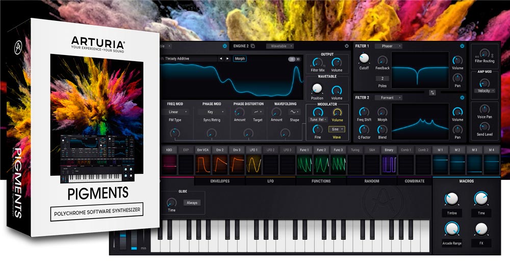 El sintetizador Arturia Pigments propone un enfoque policromático para crear tus sonidos