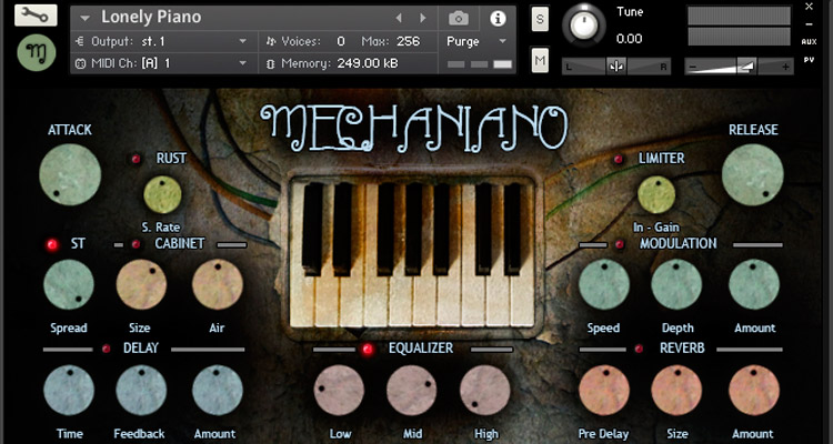 Mechaniano es un piano virtual gratis para Kontakt con "sonidos melancólicos y deteriorados"