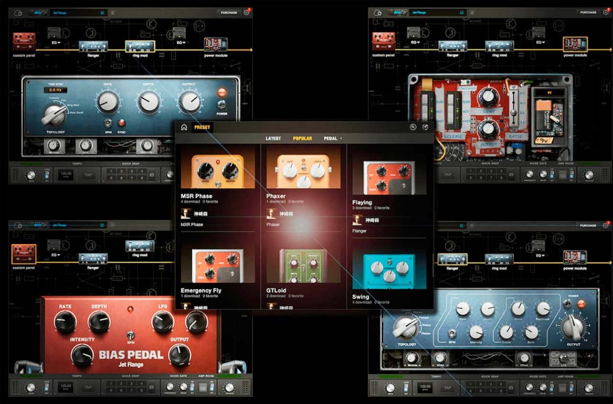 El acceso a la comunidad ToneCloud amplía la dimensión de BIAS Pedal Modulation a un universo con miles de cadenas de FX, literalmente