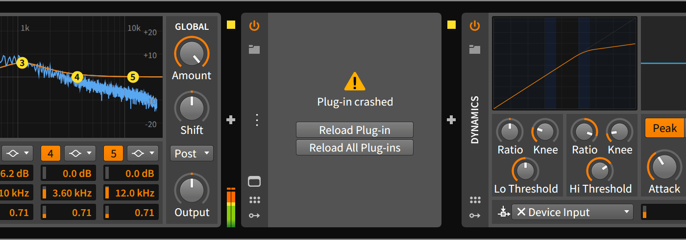 Una situación indeseable, aunque con capacidad de aislamiento en Bitwig Studio 2.5 gracias a sus cinco modos para alojamiento de plugins