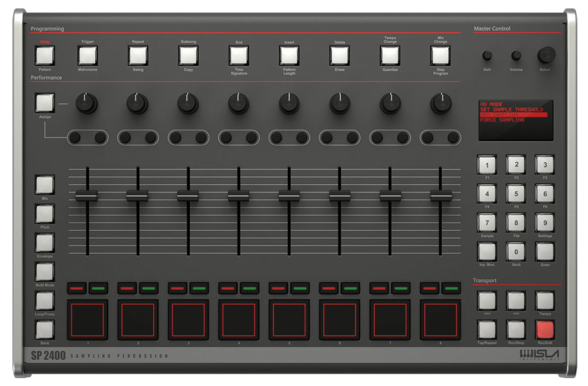 El panel frontal claro, directo y recio de Isla Instruments SP 2400